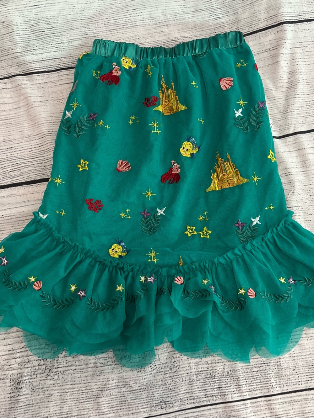 Hanna Andersson X Disney Teal Little Mermaid Skirt Size M